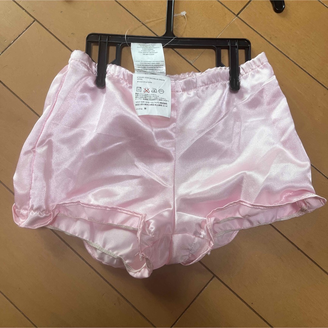 ピンク　花柄　リボン　チュール　ドレス　パンツ付き　18M 80cm♡ キッズ/ベビー/マタニティのキッズ服女の子用(90cm~)(ドレス/フォーマル)の商品写真