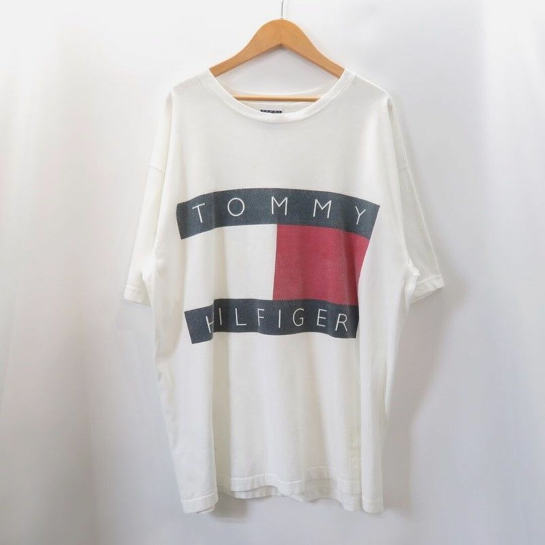 TOMMY HILFIGER(トミーヒルフィガー)のTOMMY HILFIGER 00s BIGLOGO TEE WHITE SIZE XL メンズのトップス(Tシャツ/カットソー(半袖/袖なし))の商品写真