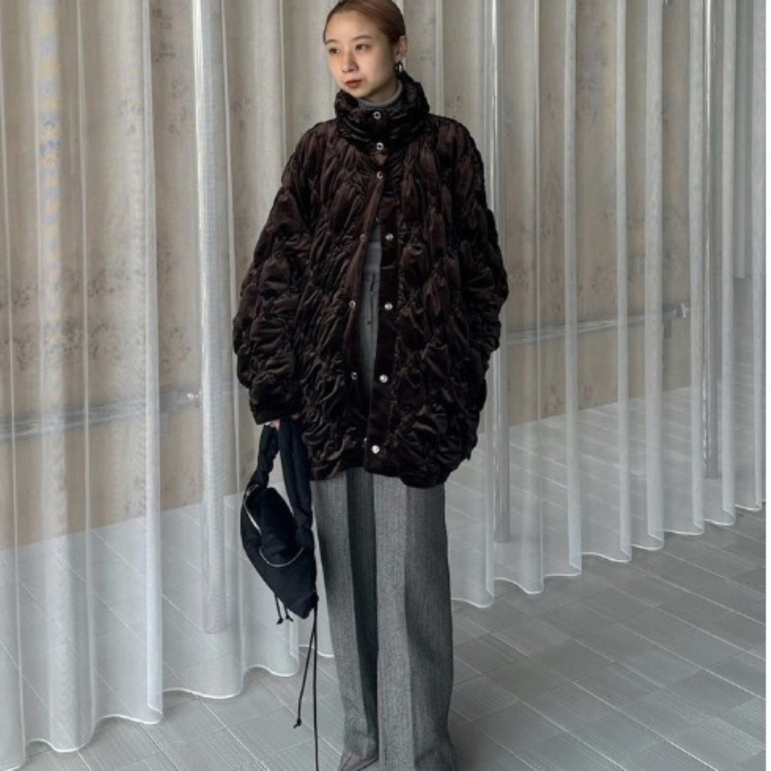 Ameri VINTAGE - VELOUR QUILTING BLOUSONの通販 by smile ◡̈ Ameri VINTAGE - VELOUR QUILTING BLOUSONの通販 by smile ◡̈