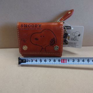 スヌーピー(SNOOPY)のスヌーピー　三つ折りミニ財布　ブラウン(財布)