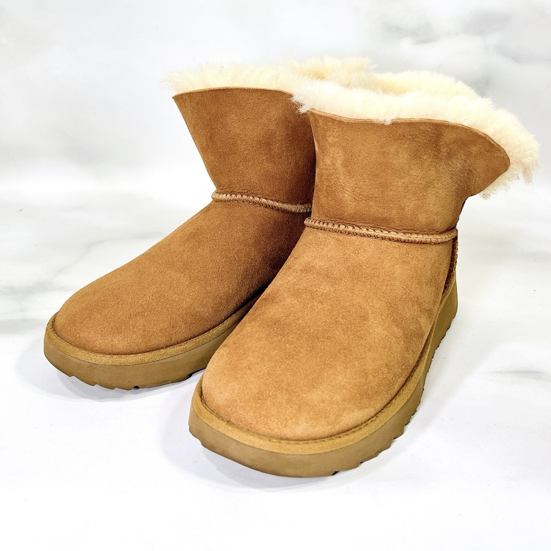 チェスナットブラウンサイズ【美品】UGG classic cuff mini ムートンブーツ 茶 23.0