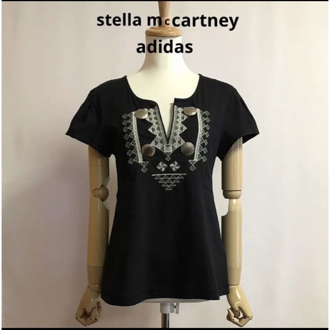 adidas by Stella McCartney(アディダスバイステラマッカートニー)のadidas by stella mccartney 刺繍 スキッパーTシャツ レディースのトップス(Tシャツ(半袖/袖なし))の商品写真