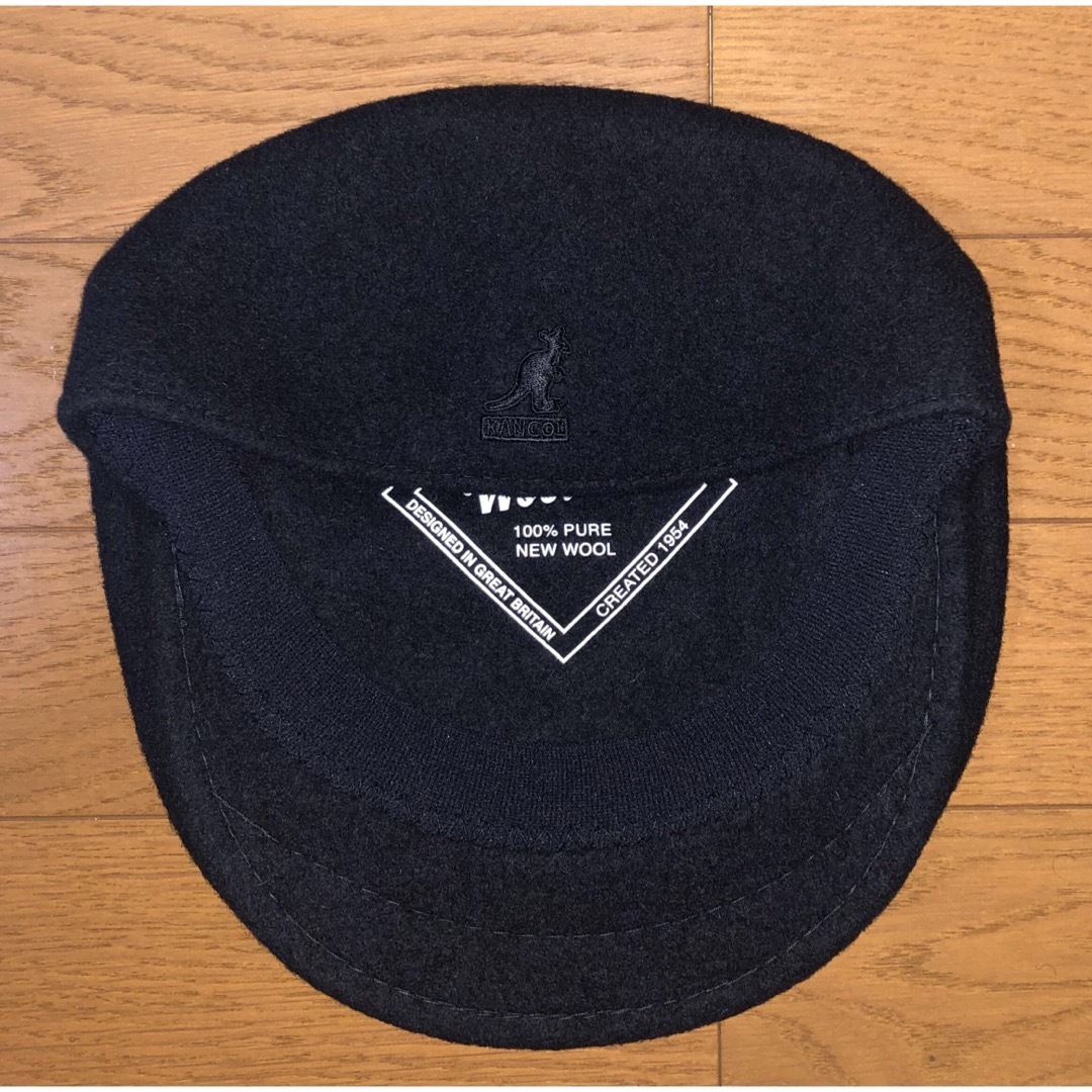 KANGOL(カンゴール)のL 美品 KANGOL WOOL 504 ハンチングキャップ ベレー帽 ブラック メンズの帽子(ハンチング/ベレー帽)の商品写真