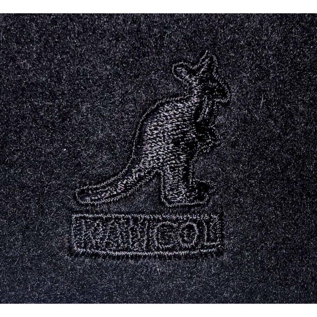 KANGOL(カンゴール)のL 美品 KANGOL WOOL 504 ハンチングキャップ ベレー帽 ブラック メンズの帽子(ハンチング/ベレー帽)の商品写真