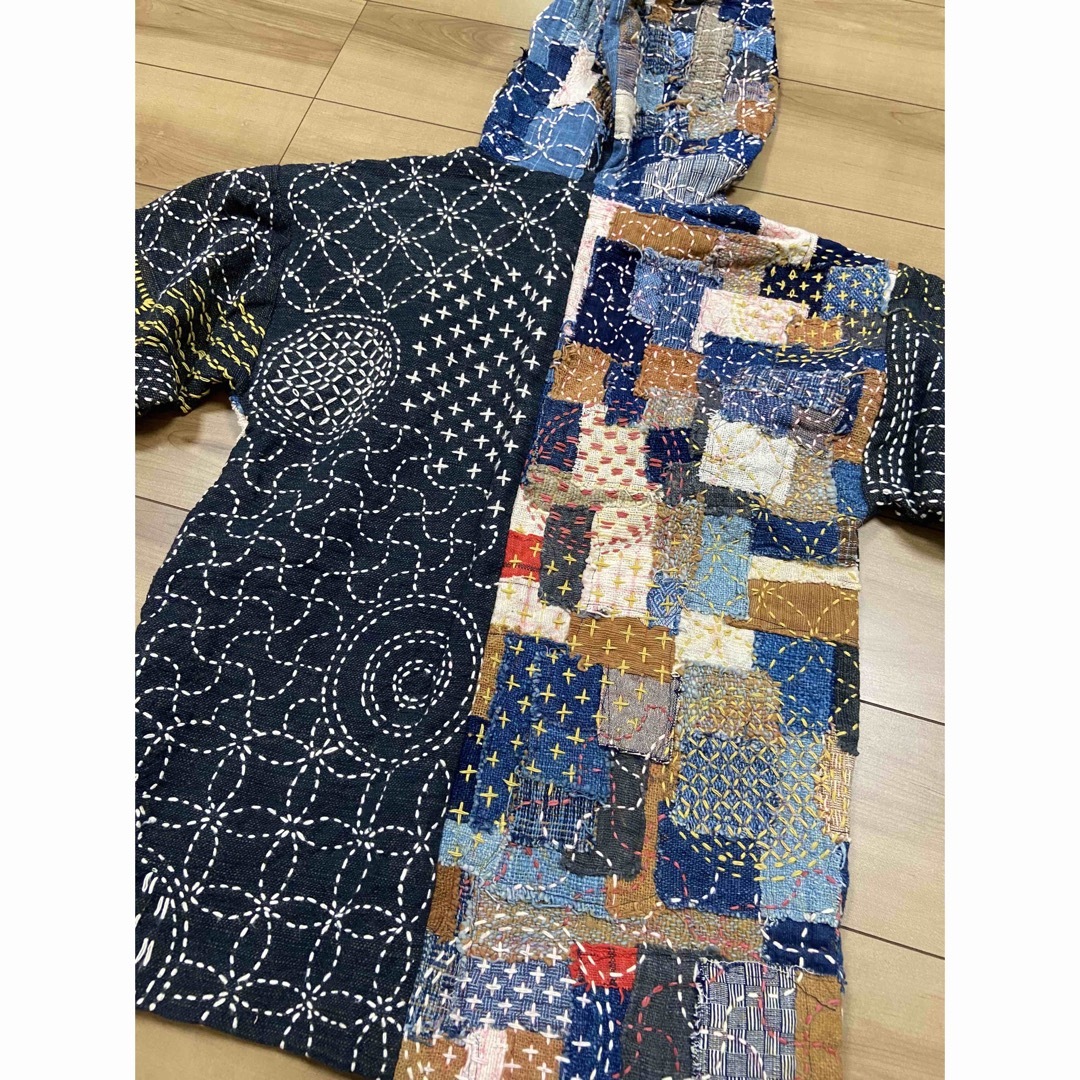 手作りハンドメイドパチワーク手織り布襤褸コートレディース