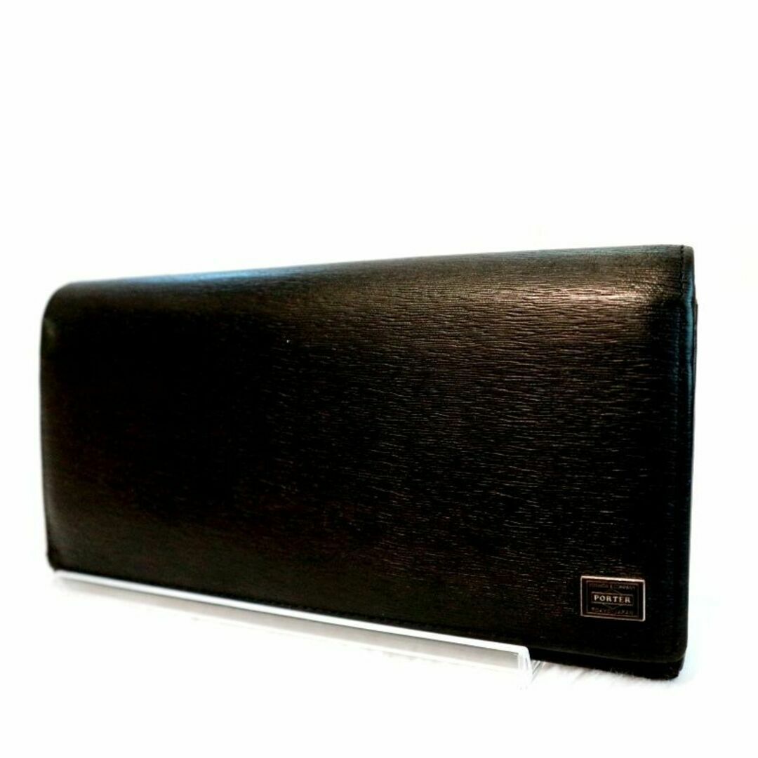 美品】PORTER カレント 長財布 ロングウォレット 金属プレート-