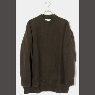 ジルサンダー(Jil Sander)の46 2022AW ジルサンダー サイドスリットニット セーター オリーブ(ニット/セーター)