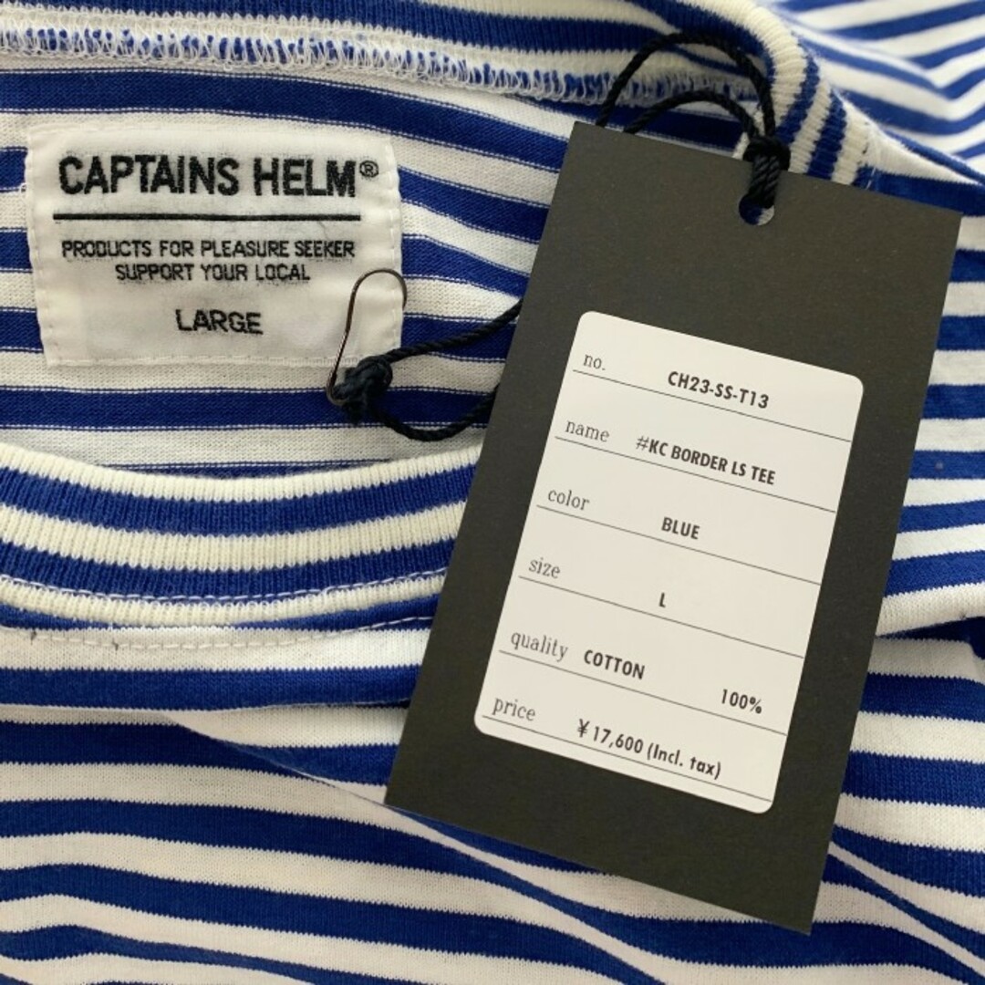 CAPTAINS HELM キャプテンズヘルム 23SS KC BORDER LS TEE ボーダーロングスリーブTシャツ ブルー Size L メンズのトップス(Tシャツ/カットソー(七分/長袖))の商品写真