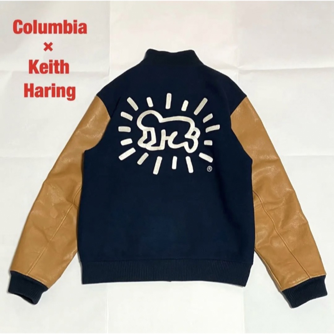 【希少】Columbia×Keith Haring　コラボスタジャン　牛革レザーキネティック