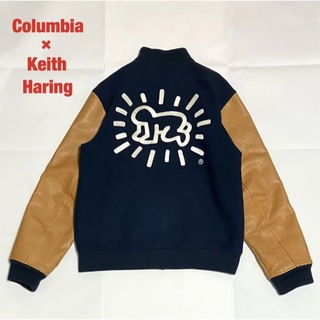 Columbia - 【希少】Columbia×Keith Haring　コラボスタジャン　牛革レザー