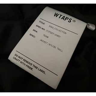W)taps - wtaps TEAM JACKET Black size2 クロスボーンの通販 by