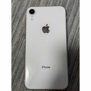 アップル(Apple)のiPhone XR  256G  ホワイト　SIMロック　フリー　画面ヒビあり(携帯電話本体)
