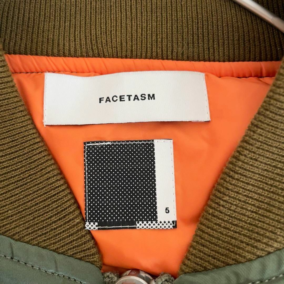 FACETASM(ファセッタズム)のFACETASM ZIPPER MIX MA-1 オリーブ 5 XL メンズのジャケット/アウター(フライトジャケット)の商品写真