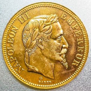 フランス ナポレオン3世 100フラン金貨 1862 B　レプリカコイン(貨幣)
