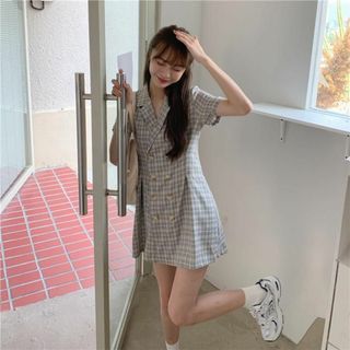 ♡今期 新品 ♡チェック ラップ ワンピース♡