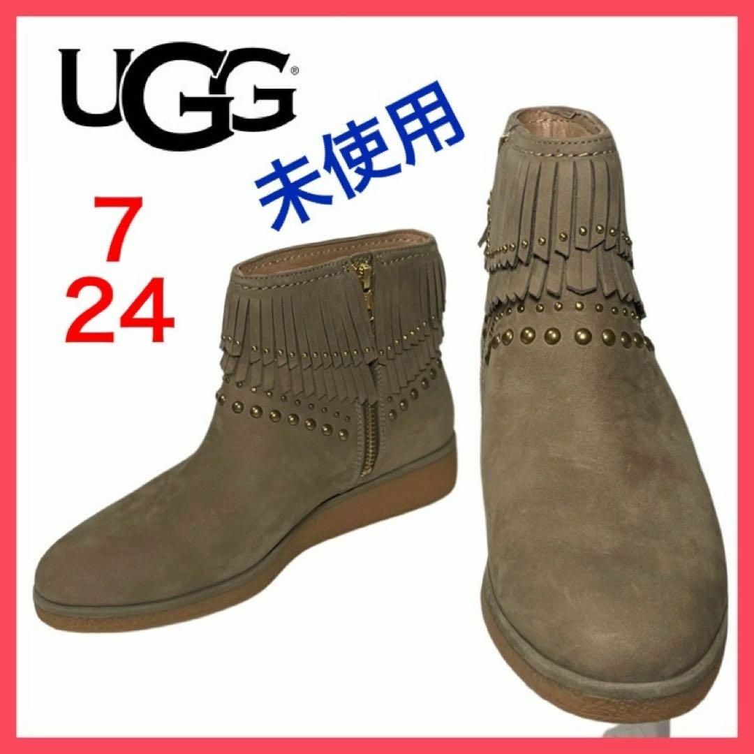 UGG/未使用　リボン付ショートブーツ