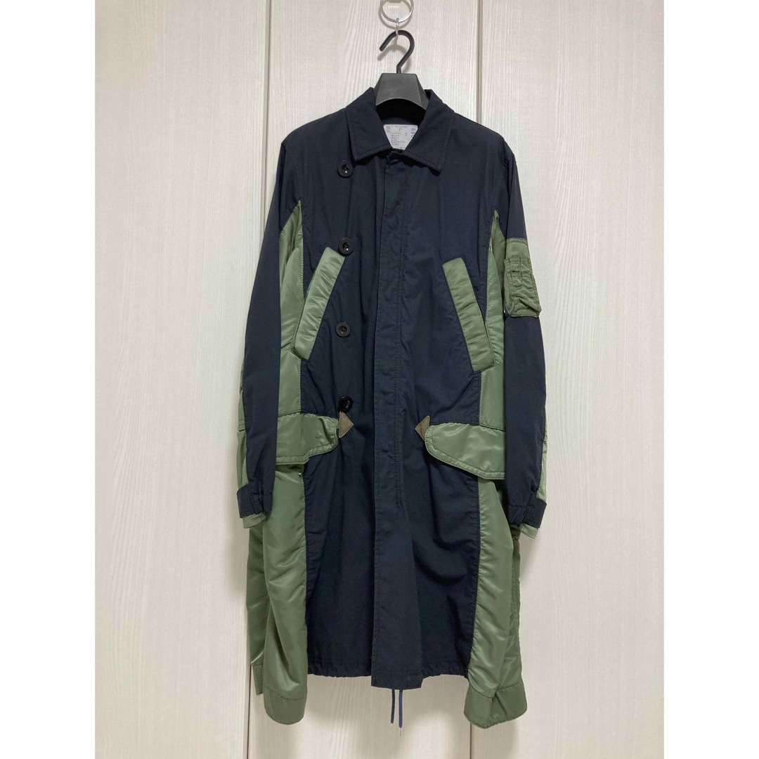 sacai COTTON NYIOM OXFORD COAT サイズ2 - ステンカラーコート