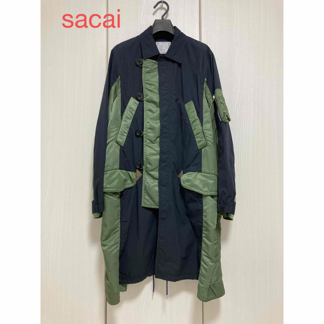 sacai COTTON NYIOM OXFORD COAT サイズ2 | フリマアプリ ラクマ