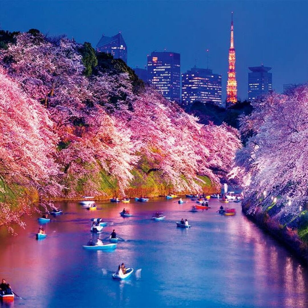 【日本製】 ビバリー 300ピースジグソーパズル 千鳥ヶ淵の夜桜（26×38㎝）