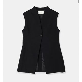 トゥデイフル(TODAYFUL)のlouren slub tweed shape vest ブラック(ベスト/ジレ)