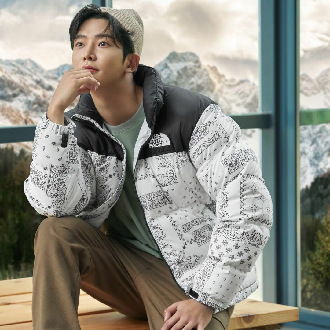 韓国限定　the north face novelty nuptse ブラックL