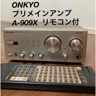 オンキヨー(ONKYO)のオンキヨー ONKYO プリメインアンプ A-909X  リモコン付(アンプ)