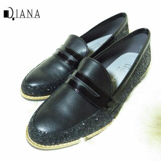 ダイアナ(DIANA)の極美品 artemis ダイアナ グリッター ラメ ローファー 23㎝(ローファー/革靴)