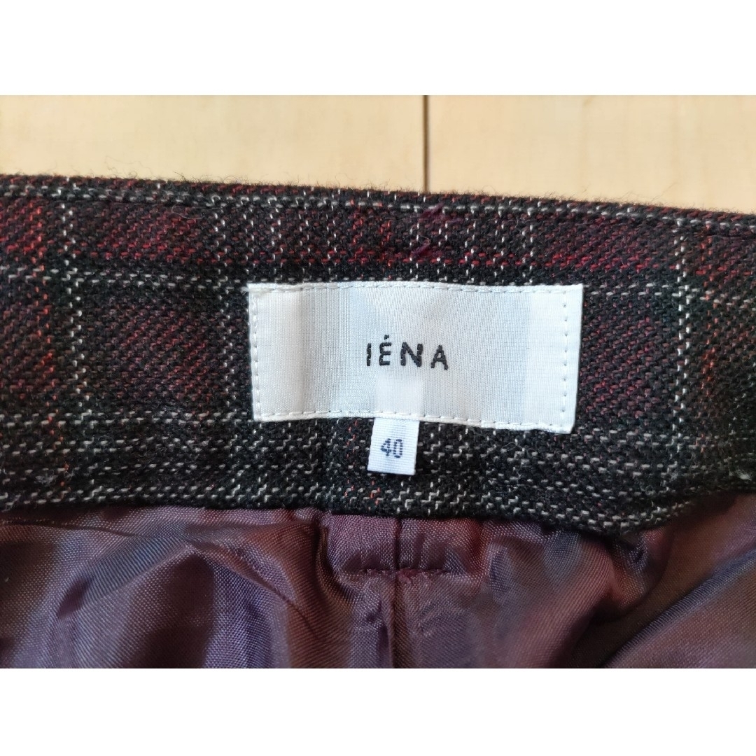 IENA(イエナ)のイエナ　ワイドチェッククロップドパンツ レディースのパンツ(カジュアルパンツ)の商品写真