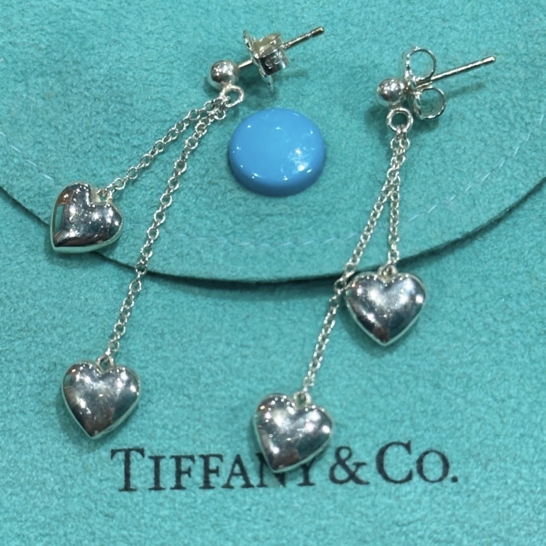 Tiffanyu0026Co.925ダブルドロップハートピアスのサムネイル