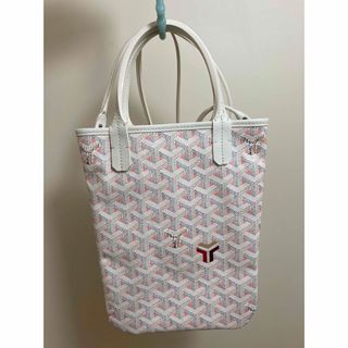 ゴヤール(GOYARD)のゴヤール　ポワティエ　白　ピンク(ハンドバッグ)