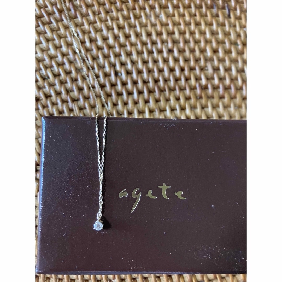 agete アガットk18ダイヤモンドペンダント　0.1カラット