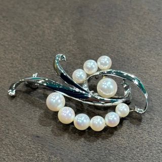 ミキモト(MIKIMOTO)のMIKIMOTOパール4.8〜7.0㎜シルバーブローチ(ブローチ/コサージュ)