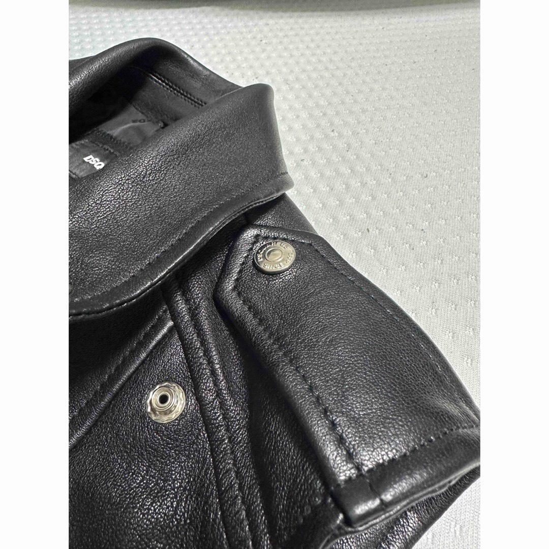 DSQUARED2(ディースクエアード)のDSQUARED2ライダースジレ　スリーブレス46 メンズのジャケット/アウター(ライダースジャケット)の商品写真