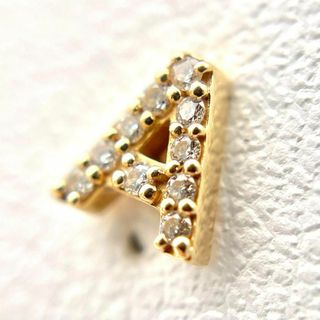 スタージュエリー K18 イニシャル ピアス A 片耳用 ダイヤモンド ゴールド