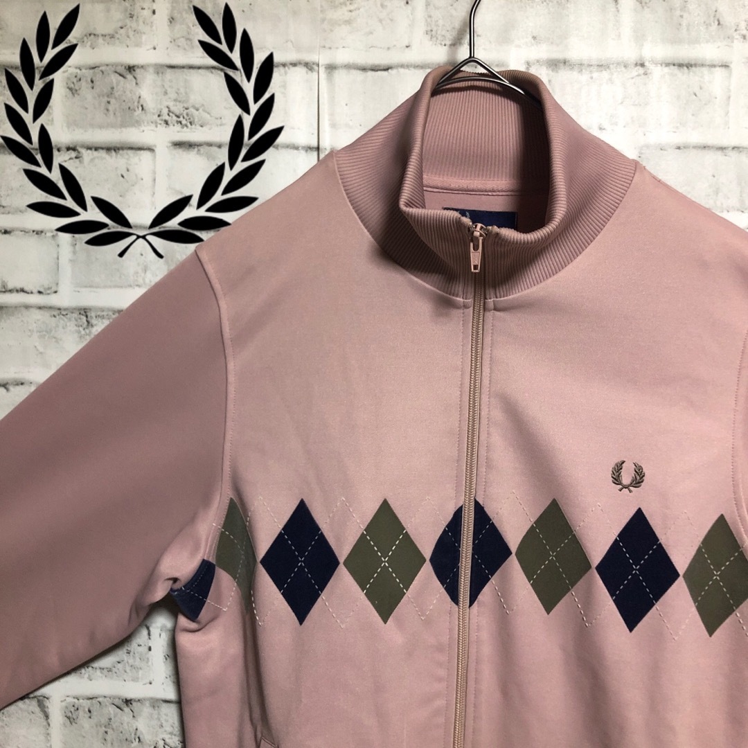 フレッドペリー【M】FRED PERRY ジャージ 月桂樹 ハイネック チェック