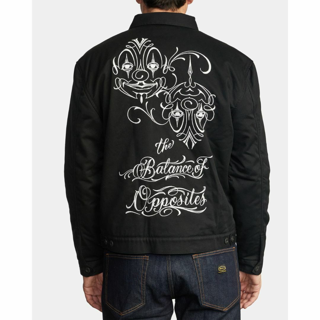 MR CARTOON RVCA JACKET BLACK ジャケット 黒 - ブルゾン