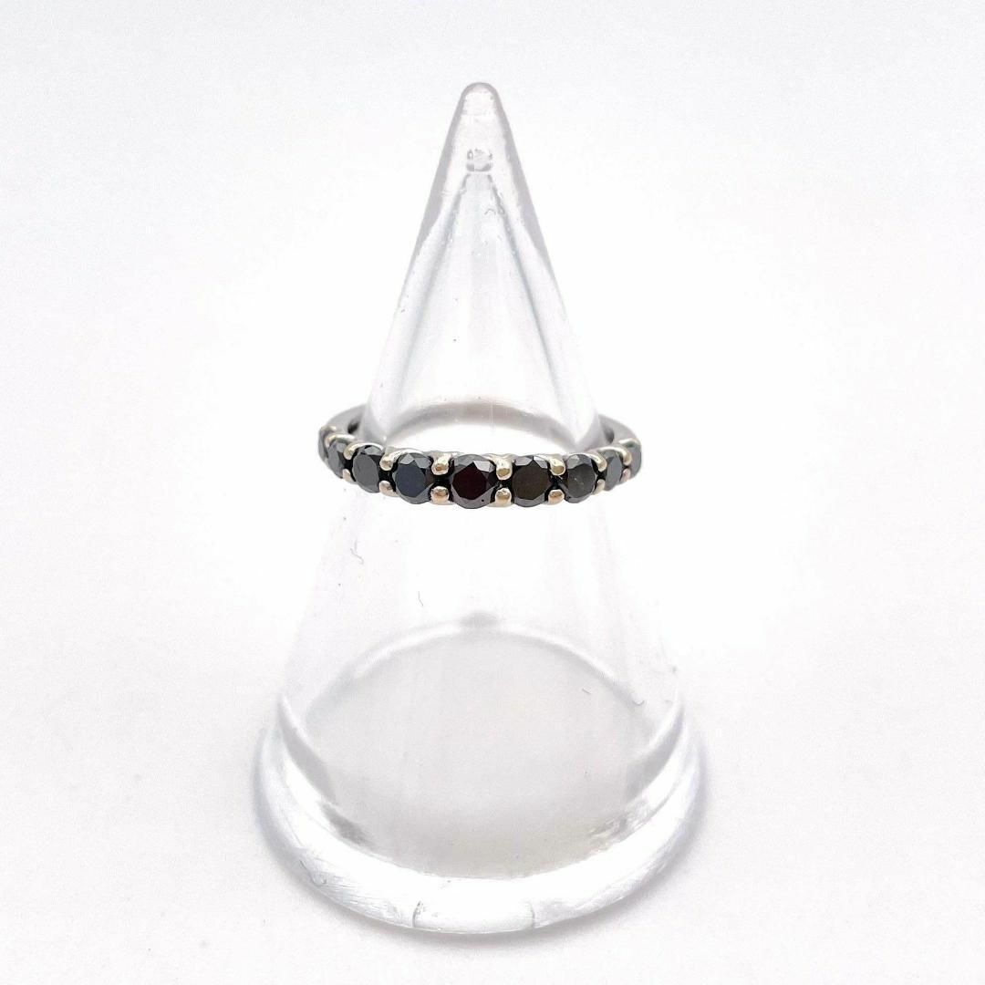 K18WG ブラックダイヤモンド リング 3号 ホワイトゴールド レディースのアクセサリー(リング(指輪))の商品写真