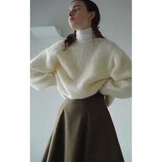 クラネ(CLANE)のHALF SHEER LOOSE MOHAIR KNIT TOPS アイボリー(ニット/セーター)