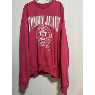 トミージーンズ(TOMMY JEANS)のtommy jeans カレッジプリントスウェット　XL size(スウェット)