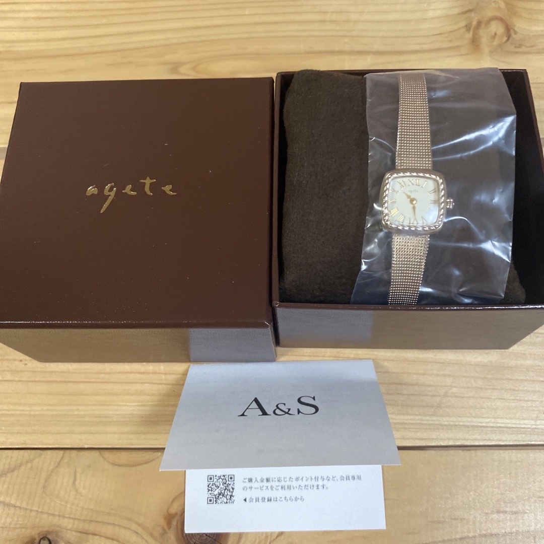 agete 腕時計 スクエアフェイスウォッチ 【AGETENO.49YG時計】