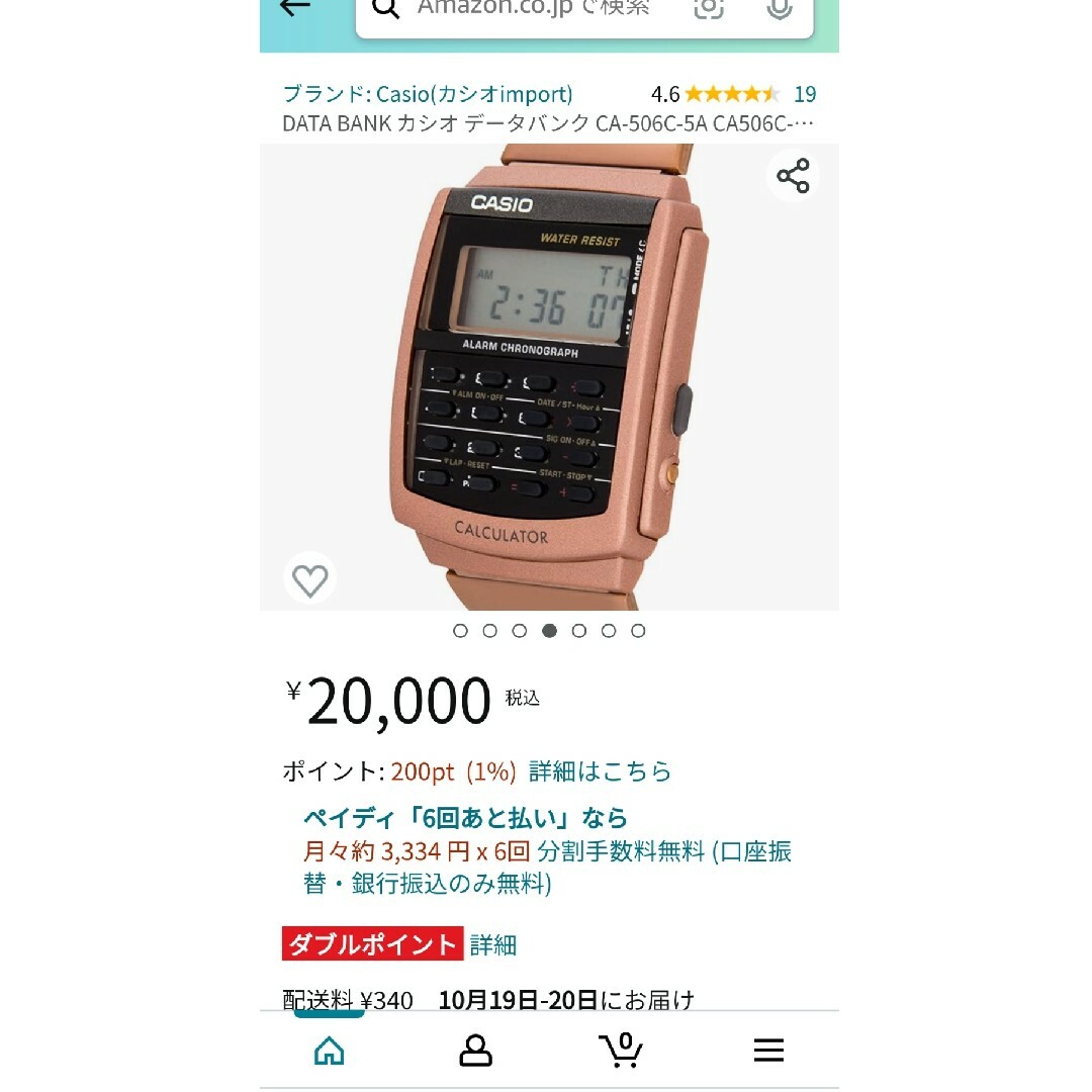 カシオ データバンク　CASIO DATABANK CA506C　ブラウン　新品