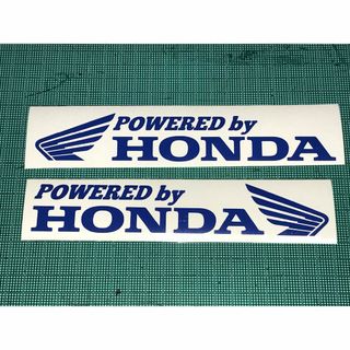 切り文字ステッカー★POWERED by HONDA(WING Ver.）★青★(ステッカー)