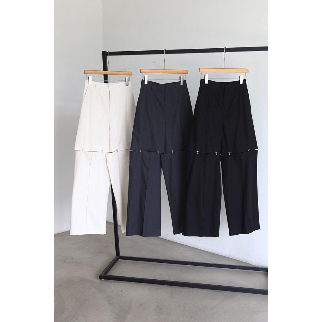 josemoon HOOK SLIT PANTS グレー