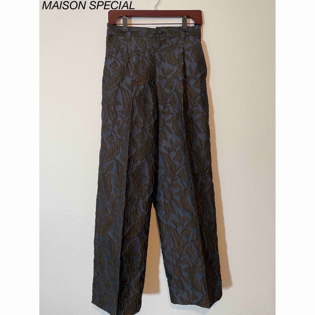 maisonspecial アブストラクトフクレジャガード1タックワイドパンツ maisonspecial アブストラクトフクレジャガード1タックワイドパンツ