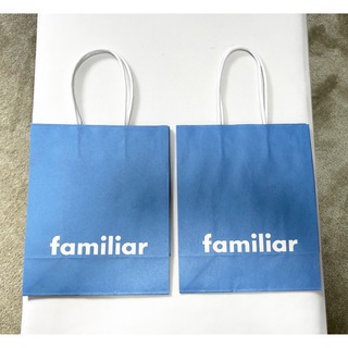 ファミリア(familiar)の【新品・未使用】ファミリア・ショッパー（紙袋）2枚セット(ショップ袋)