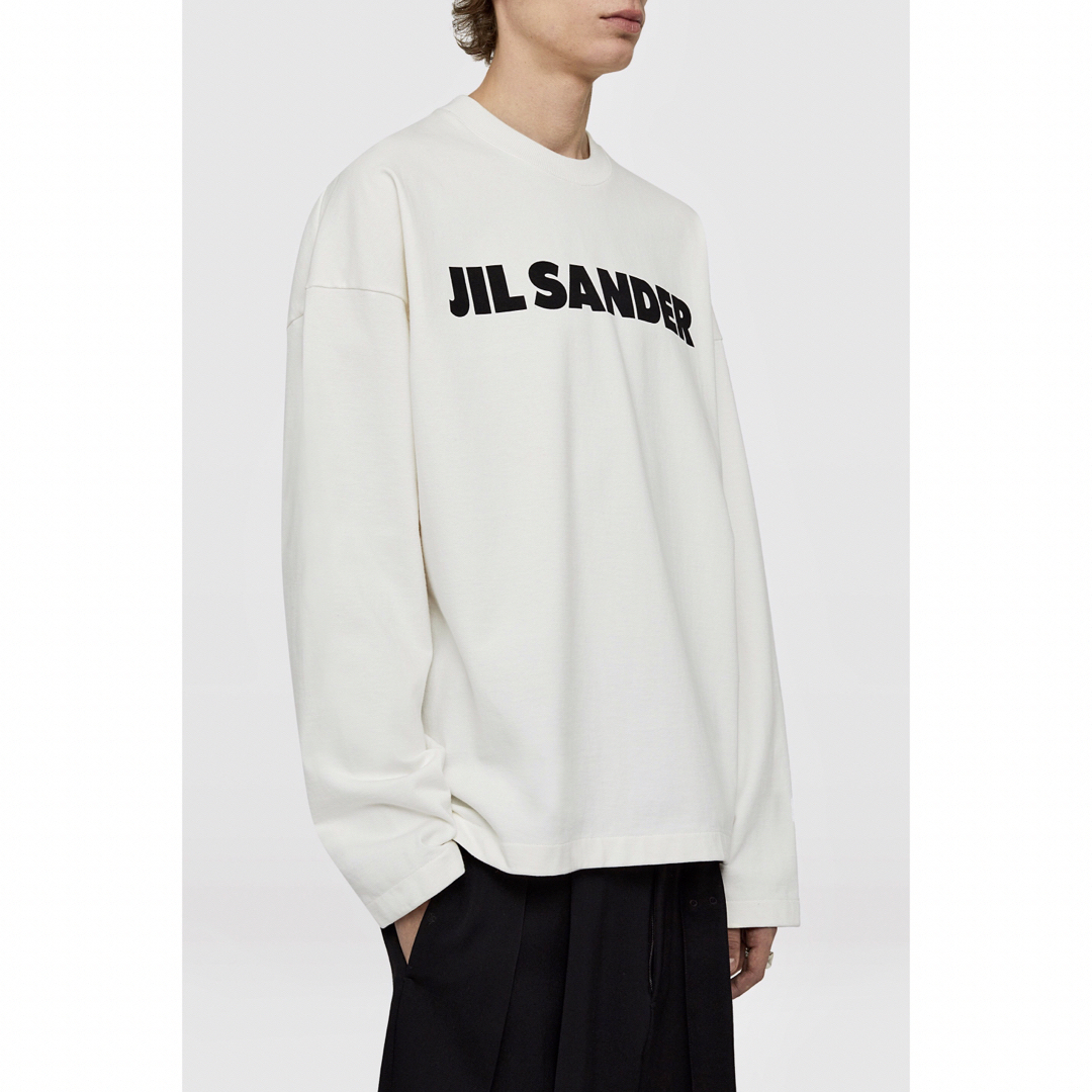 2023FW JIL SANDER コットン ロングスリーブ ロゴ Tシャツ M