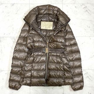 極美品】HERNO ダウンジャケット ファー ベルト付き ブラウン系-