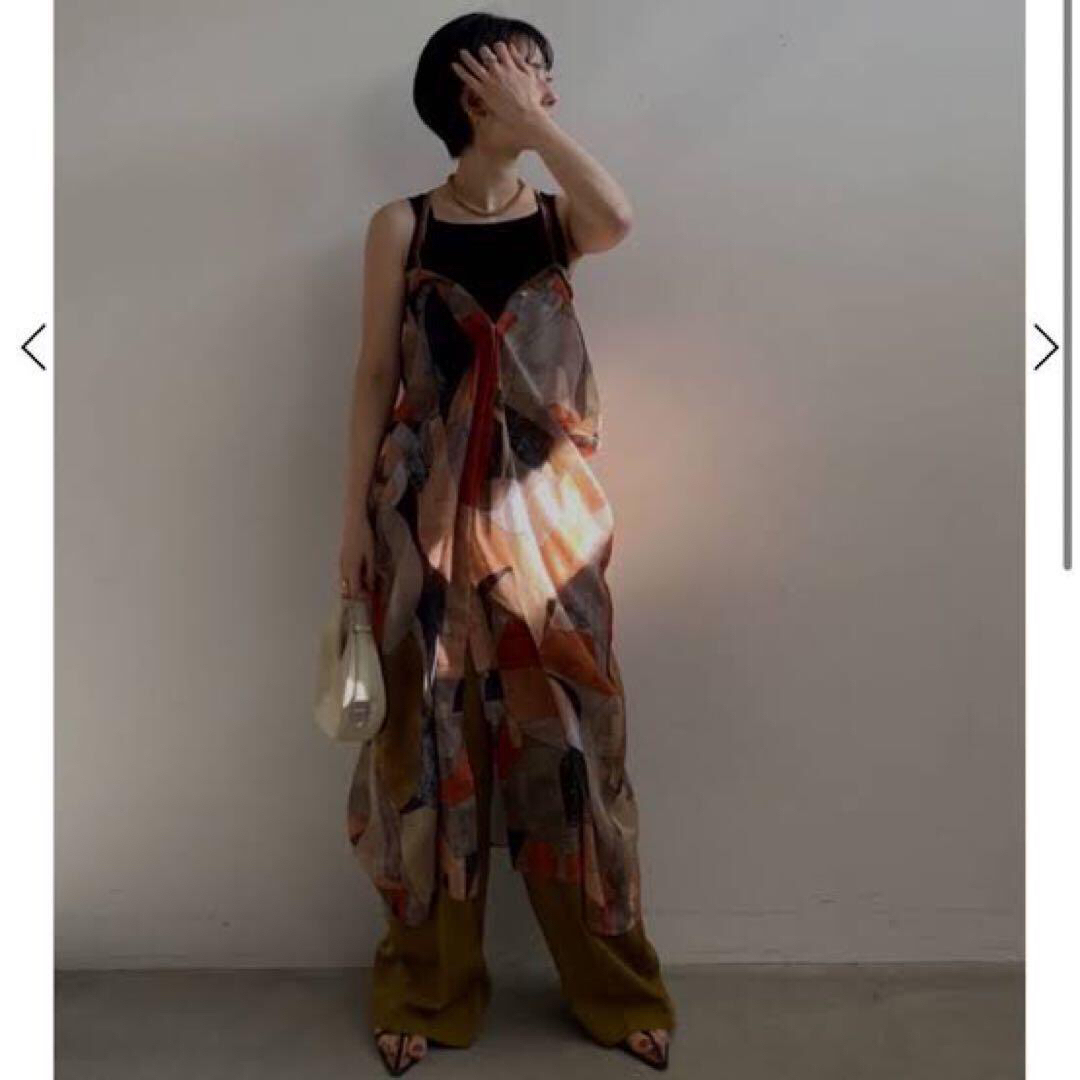 新品 アメリ  MEDI MURAL TRANSFORM DRESS  ベージュロングワンピース/マキシワンピース