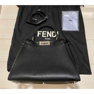 フェンディ(FENDI)のFENDI ピーカブー ミディアム セレリア バッグ ブラック(ハンドバッグ)