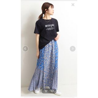 SLOBE IENA ピースダイBIGTシャツ　グレー　スローブイエナ